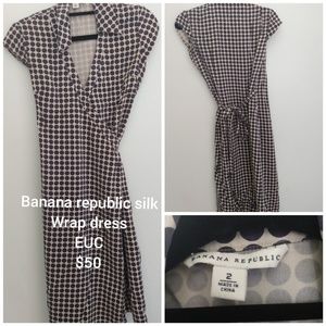 Silk wrap around dress